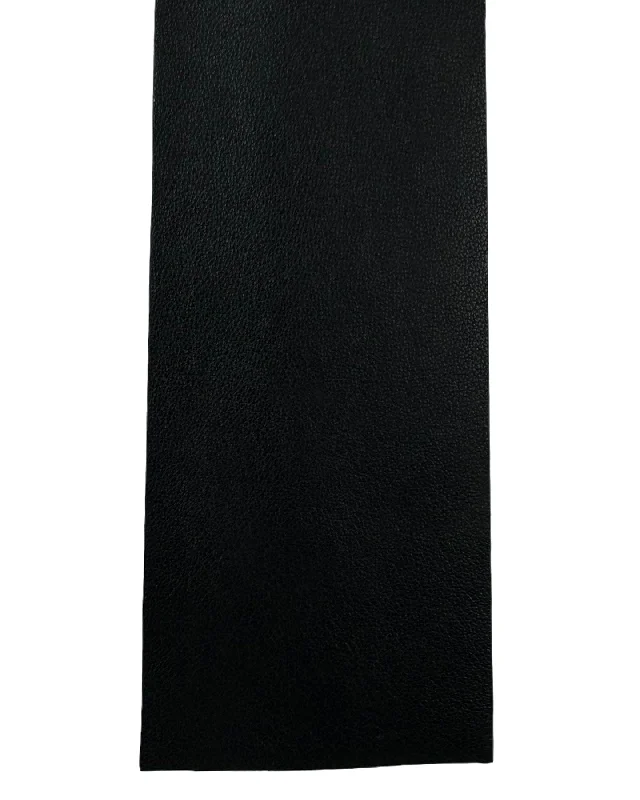 dark ties for professional attire-Salvatore Ferragamo Leather Square End Tie Black