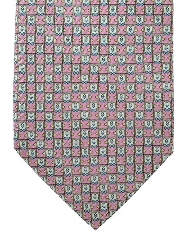 cotton neckties-Salvatore Ferragamo Tie Pink Penguin - Novelty