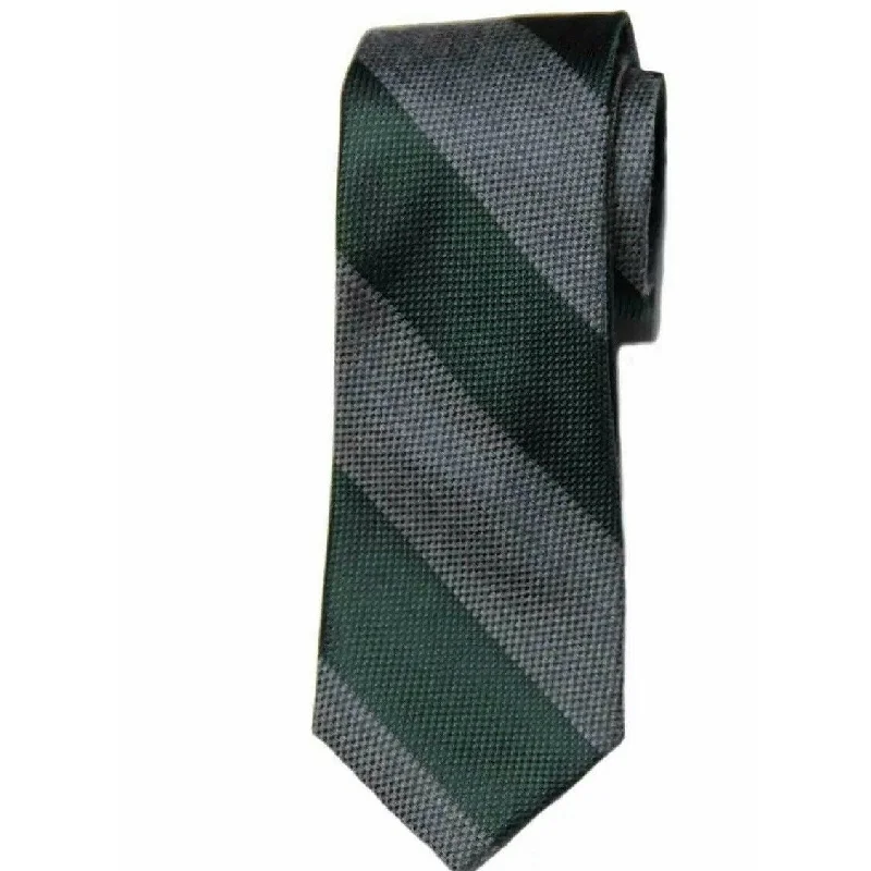 quality silk bow ties-Tommy Hilfiger Men's Andy Stripe Tie Green Size Regular - One Size