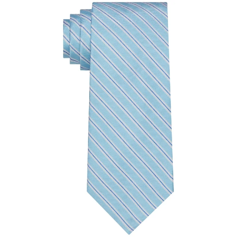 summer ties for men-Tommy Hilfiger Men's Bristol Stripe Tie Blue Size Regular