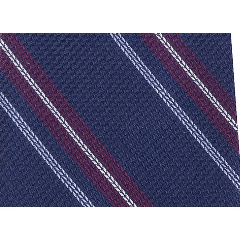 men's stylish neckties for work-Tommy Hilfiger Men's Classic Textured Stripe Tie Navy - One Size