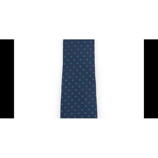 men's ties for church-Tommy Hilfiger Men's Mont Classic Dot Stripe Tie Green Size Regular