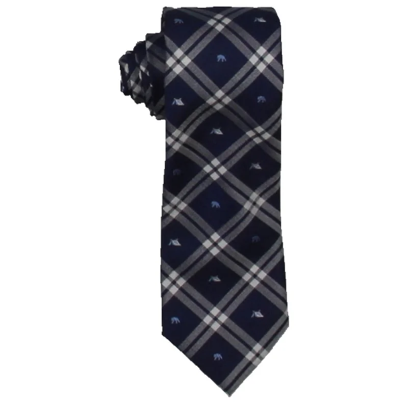 dark ties for professional attire-Tommy Hilfiger Men's Silk Professional Neck Tie Blue Size Regular