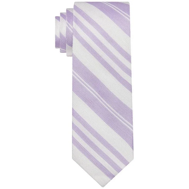 formal silk ties-Tommy Hilfiger Men's Sullivan Multi Stripe Tie Purple Size Regular