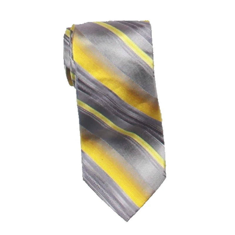 professional tie accessories-Van Heusen Men's Alder Silk Business Neck Tie Gray Size One Size