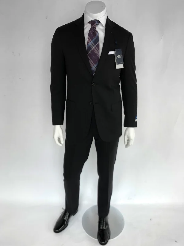 Men's checkered tuxedo -2-Piece Notch Lapel New York Suit - Black