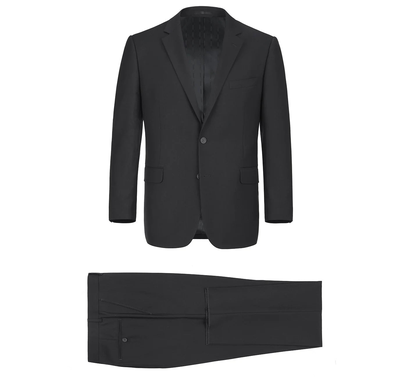 Men's fitted tuxedo -2-Piece Notch Lapel Suit - Black