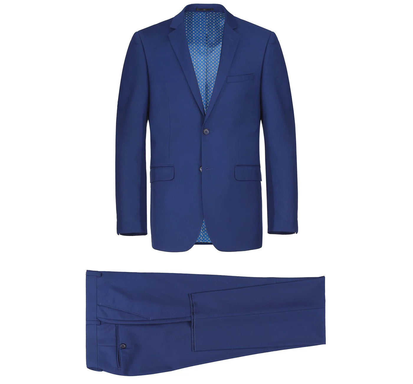 Stylish blue suit for men -2-Piece Notch Lapel Suit - Royal Blue