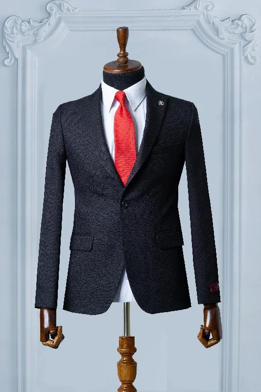 Men's elegant dinner suit -BLACK SILK BLAZER