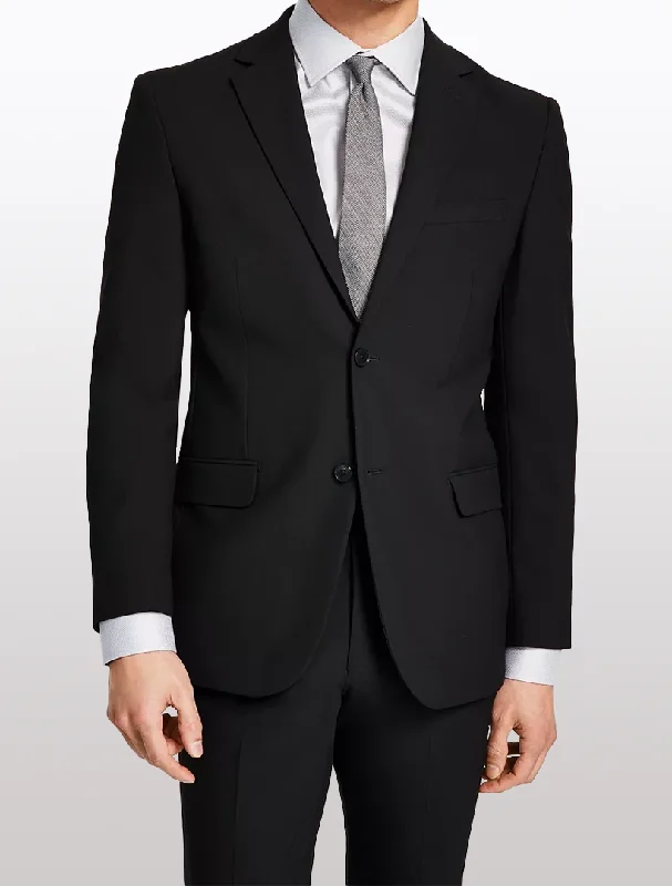 Men's black tuxedo -Black Men's Modern Fit Stretch Suit Separates Jacket