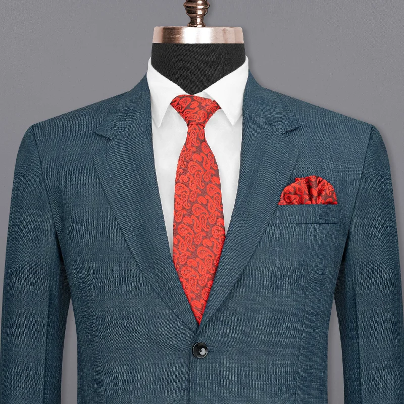 Custom tailored men's suit -Blue Bayoux Checkered Wool Rich Blazer