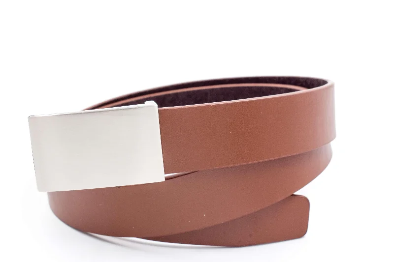 modern leather belt for men -Baby / Boys Leather Belt - Brown Flat