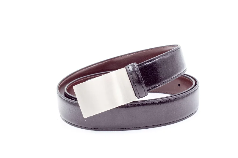 women’s faux suede waist belt -Baby / Boys Leather Belt - Black Flat Buckle