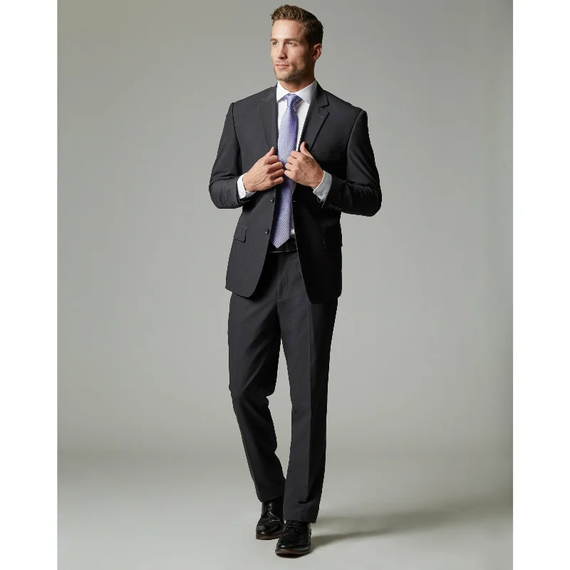 Men's tailored wool tuxedo -Charcoal Tour Stretch Modern Fit Suit