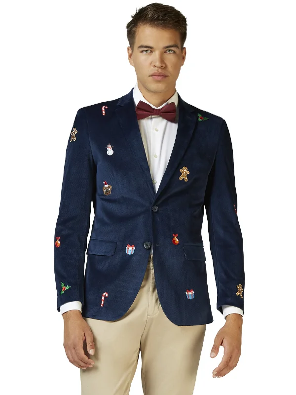 Men's suit with embroidered details -Christmas Blazer