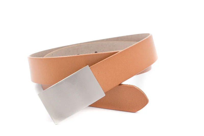 casual black belt for men -Baby / Boys Tan Flat Belt