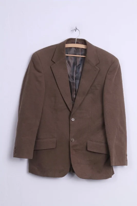 Men's suit for prom -Fellini Menswear Mens 36 S Blazer Brown Cotton Single Breasted Jacket