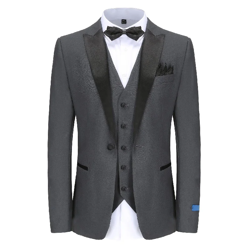 Men's vintage style suit -GINO VITALE SUIT/TX500/CHARCOAL