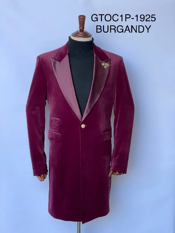 Men's velvet tuxedo -GTOC1P-1925 BURGANDY