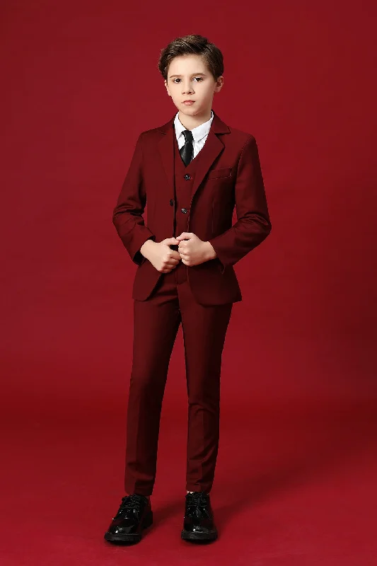 Men's pastel colored suit -Formal 5 Piece Boys Suits（MORE COLORS+)