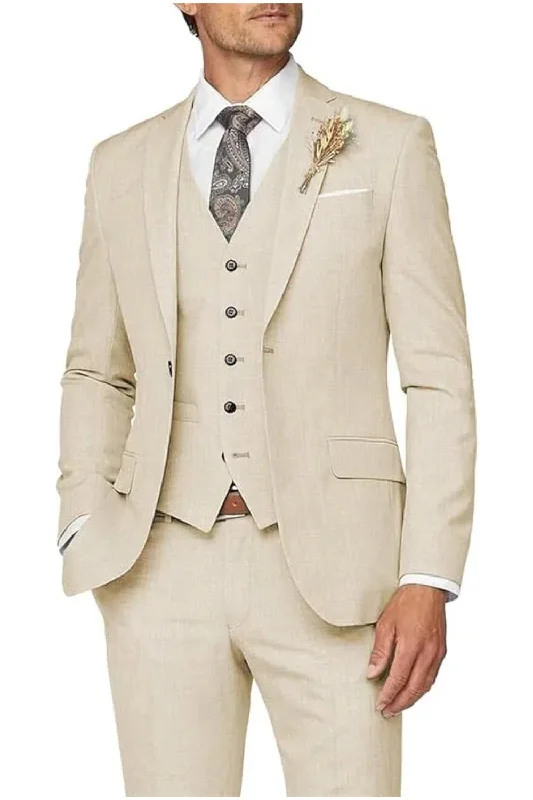 Men’s premium office suit -Formal Business Wedding Groom Prom Party 3 Piece Mens Suit