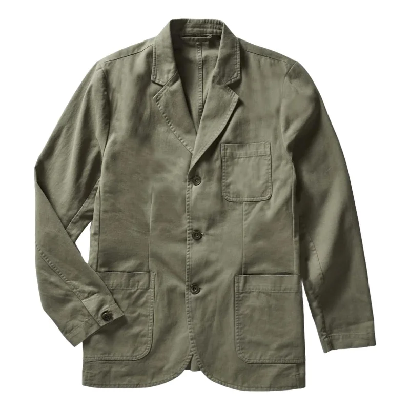 Men's velvet tuxedo -Foundation Sportcoat Organic Smoked Olive Twill