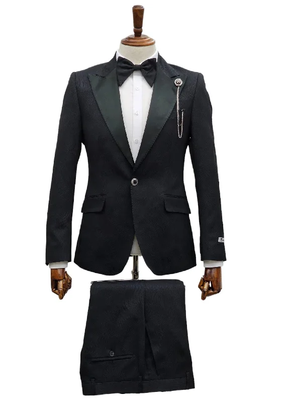 Best men's suits for big guys -GT1PX-D566 BLACK