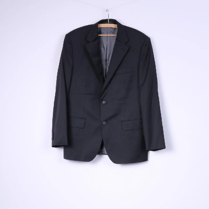 Men's light grey suit -Hugo Boss Men 25 40 Blazer Charcoal Single Breasted Gilbert2/Tower Wool Jacket