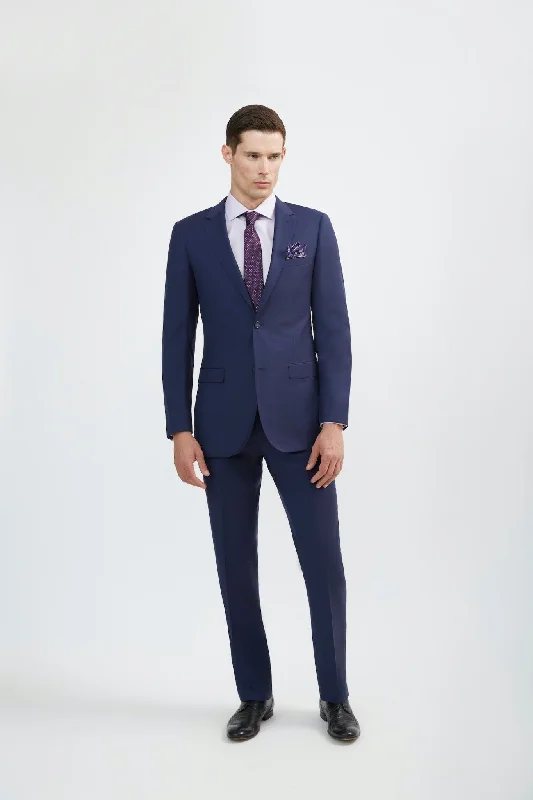 Men's premium suit collection -Luxurious 100% Super Fine Wool Italian Cut Beautiful Blue Suit for Men