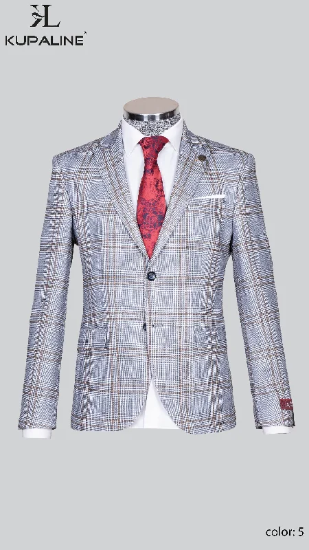 Best men's suit for big frame -GREY SILK BLAZER