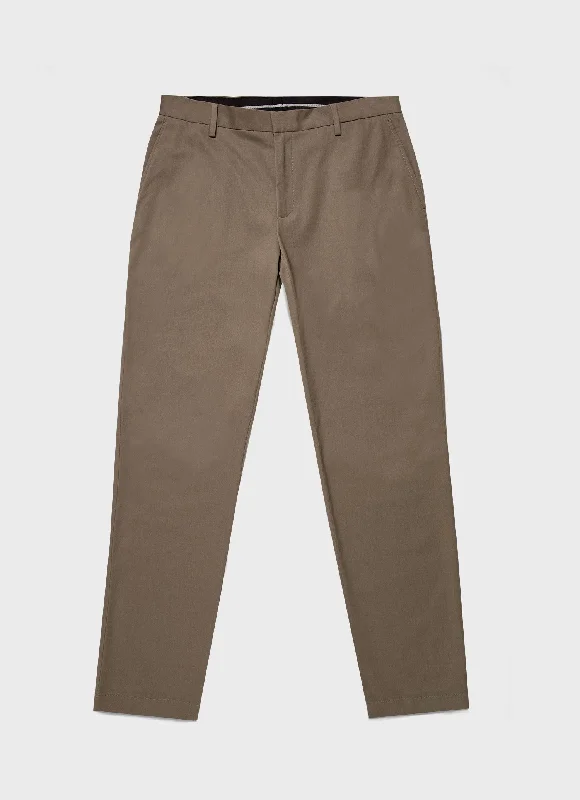 Men's suit with lapel pin -Men's Brushed Cotton Wool Trouser in Sandstone