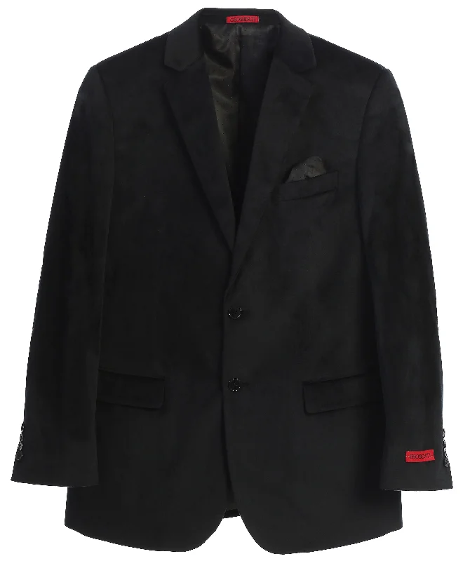 Men's suit for work -Men's Formal Ultra Soft Velvet Blazer Jacket