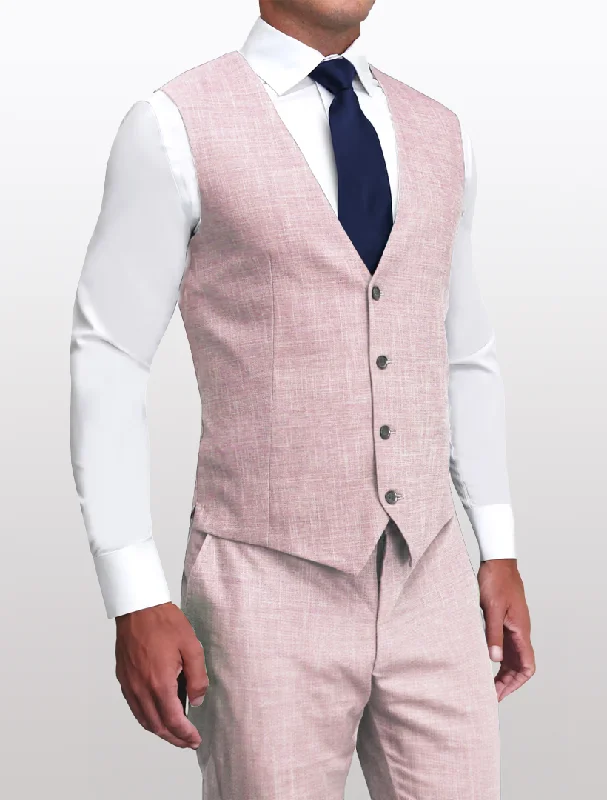 Men's suit and tie combo -Men's Rose Suit Vest