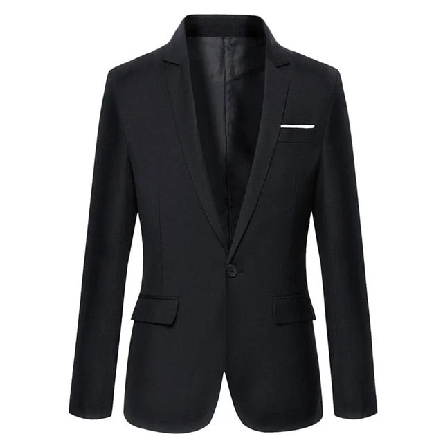 Best men's suits for evening -Men's Slim Fit Solid Color Dress Blazer