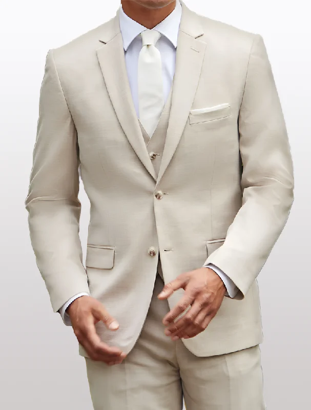 Men's suit accessories -Men's Tan Suit Jacket