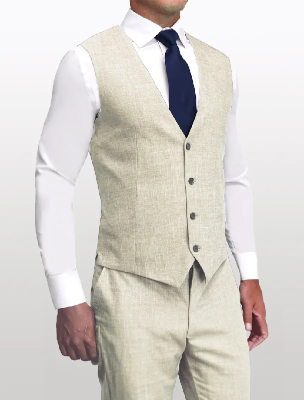 Men's suit for gala -Men's Tan Suit Vest