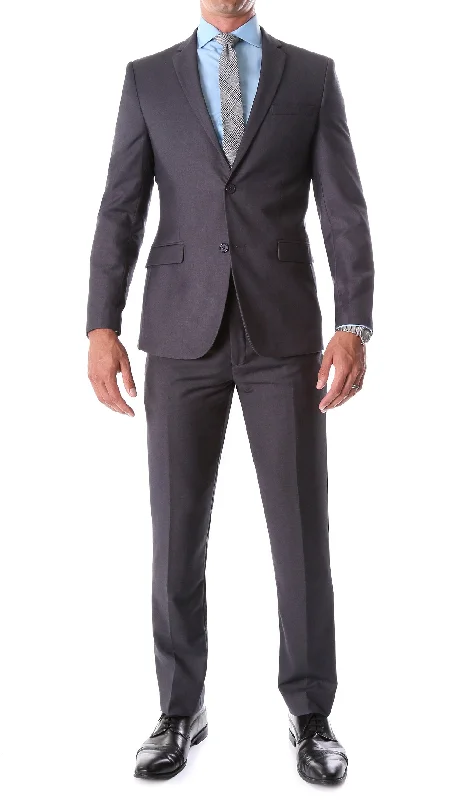 Men’s high-performance suit -Oslo Charcoal Notch Lapel 2 Piece Slim Fit Suit