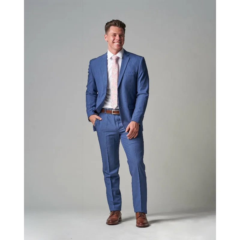 Men's tailored work suit -Powder Blue Tempo Stretch Slim Fit Suit