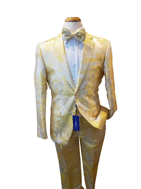 Men's custom wool tuxedo -Retro Paris slim suit