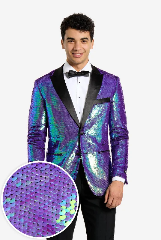 Men's suit for interview -Sapphire Sequins