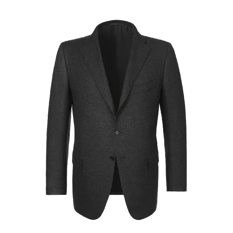 Men's classic wool suit -Single-Breasted Classic Wool Suit in Dark Grey