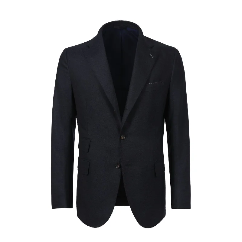 Men's unique business suits -Single-Breasted Virgin Wool Suit in Dark Blue. Exclusively Made for Sartale