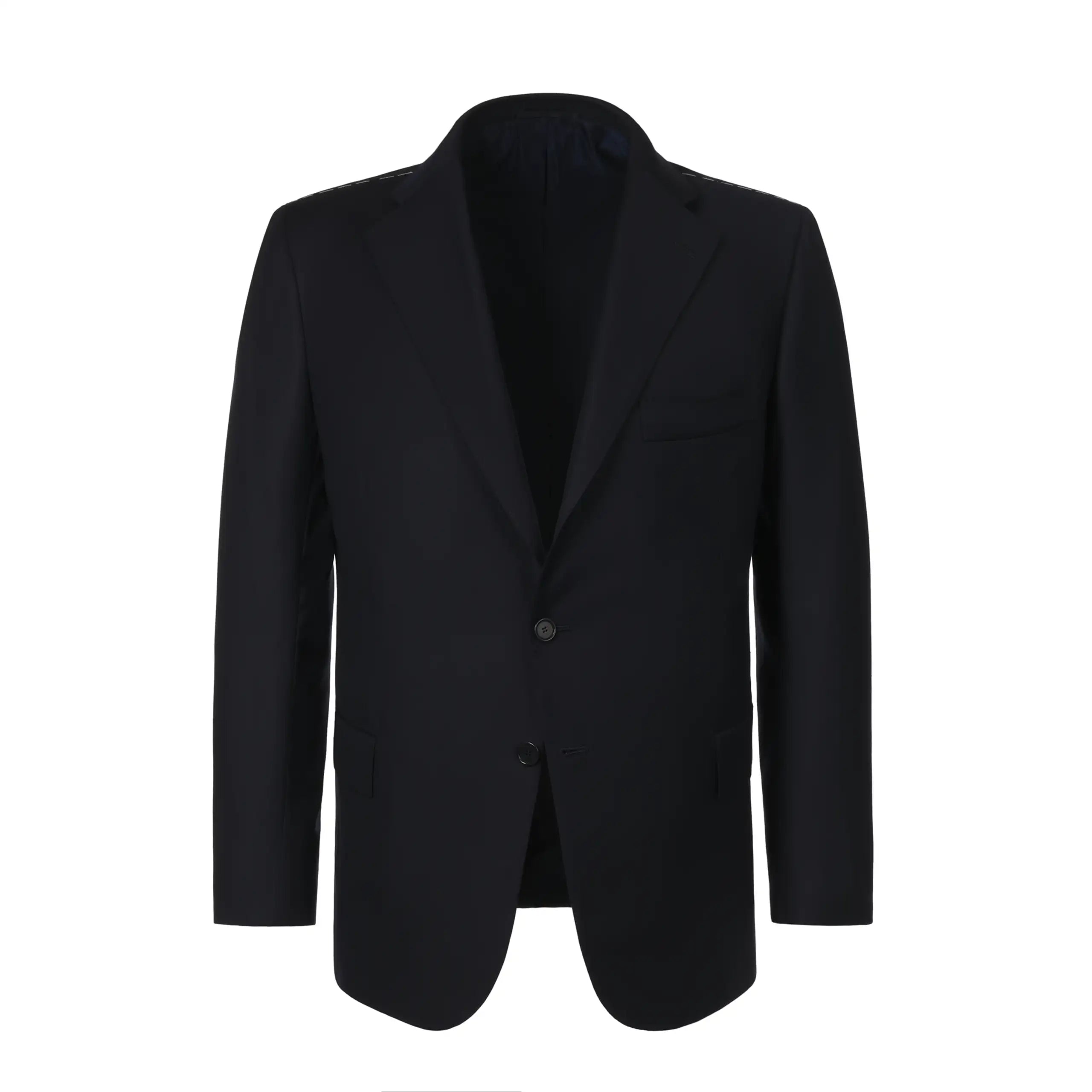 Men’s suits for winter -Single-Breasted Wool Suit in Dark Blue