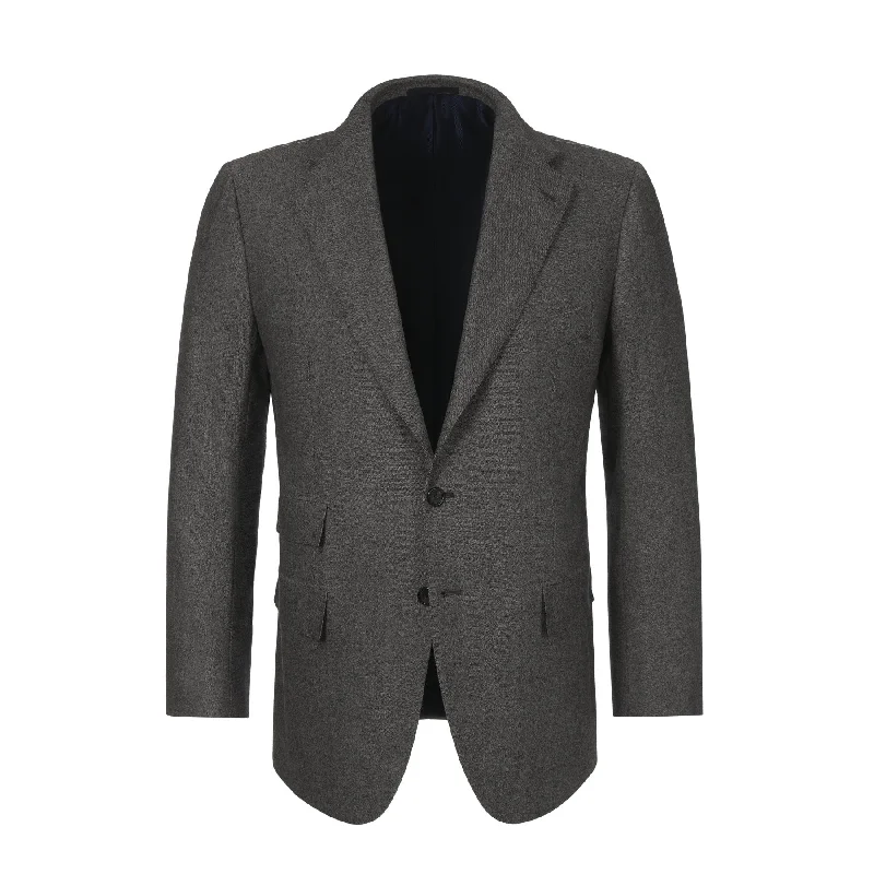 Men's fashion suit for party -Single-Breasted Wool Suit in Grey