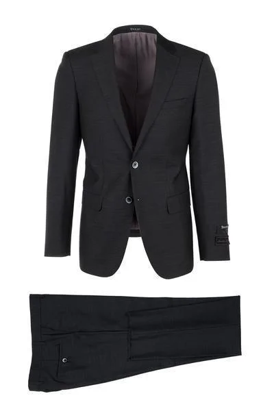 Men's sharp-fit suit -Tiglio Porto Suit - Charcoal