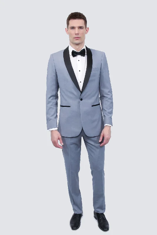 Men's white wedding suit -Tailor's Stretch Blend Shark Grey Tuxedo | Modern or Slim Fit