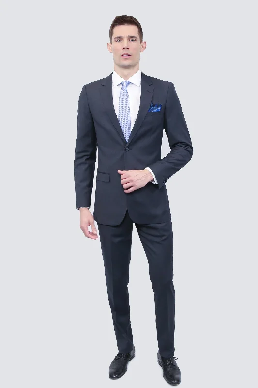 Men's breathable wool suit -Tailor's Stretch Blend Suit | Charcoal Grey Modern or Slim Fit