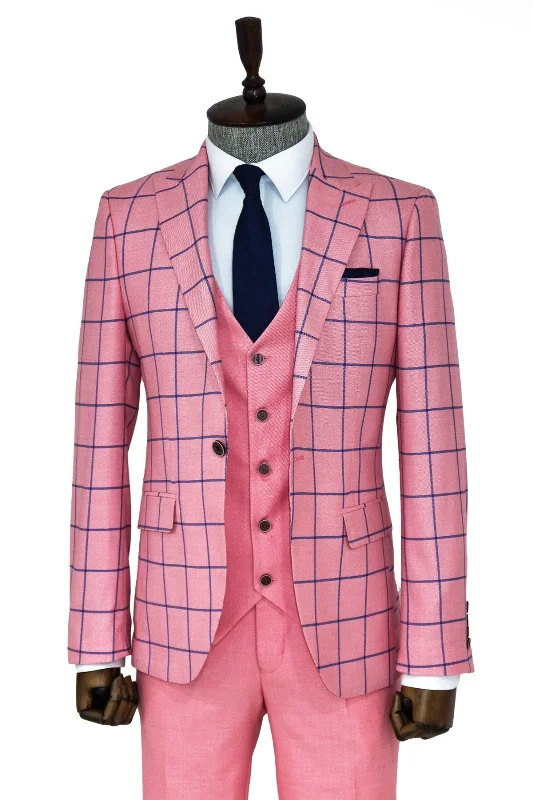 Men's suits with pleats -MENS VESTED SUIT