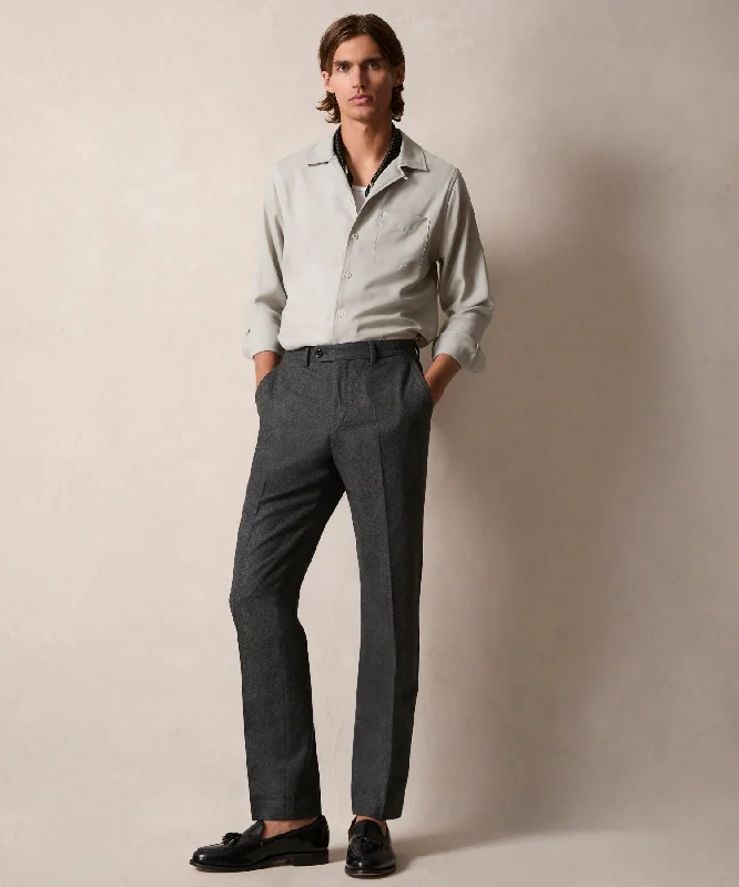 Men's off-the-rack suit -Italian Flannel Sutton Trouser in Charcoal