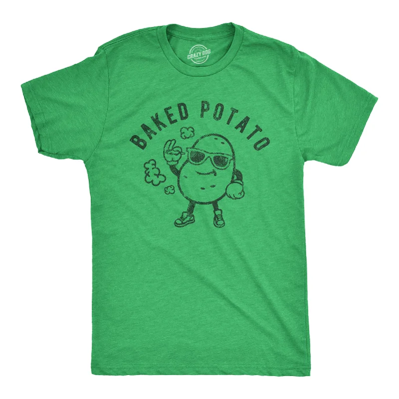 men's pastel button-up shirts -Baked Potato Men's T Shirt